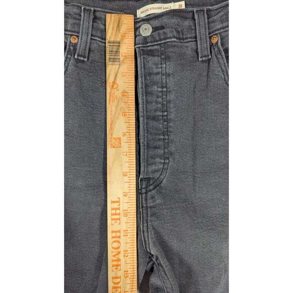 Levi's Women's Straight Leg Jeans - Dark Gray - Picture 10 of 13
